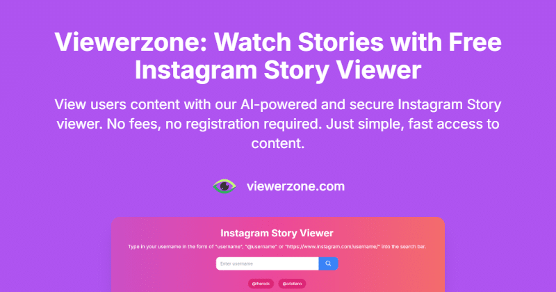 Watch Stories with Free Instagram Story Viewer | ViewerZone